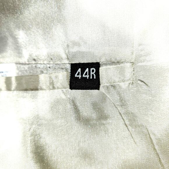 Claiborne 44R Men's Blazer Tan Suit Coat Sport Jacket 3 Buttons 44 Regular Large - Picture 4 of 7